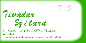 tivadar szilard business card